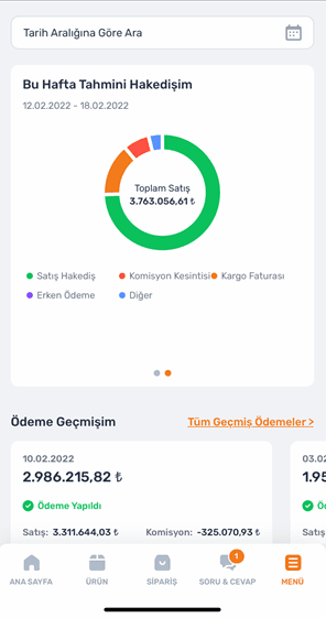 trendyol mobile panel mockup